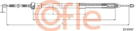 106545 Трос ручного тормоза зад. Л RENAULT TWINGO II 1.2/1.5D 03.07- COFLE подбор по vin на Brocar