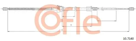 107140 Трос ручних гальм(барабан) Seat Ibiza, VW Polo, 1,2-1,9, 08- COFLE підбір по vin на Brocar