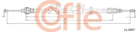 115497 Трос ручного гальма зад. П Ford Galaxy (WA6) 2006/05-2015/06 COFLE підбір по vin на Brocar