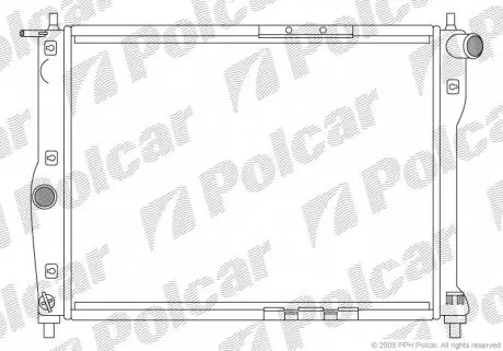 291208A1 Радиатор Daewoo Lanos, Nubira 1,5-1,6 97- (без кондиционера) POLCAR підбір по vin на Brocar