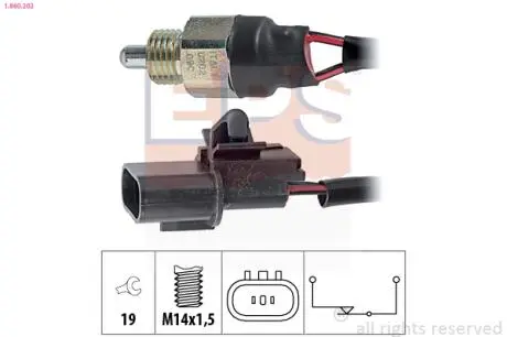1860202 Датчик включення зад, ходу Mitsubishi Pajero/L200 2.5D -07 EPS підбір по vin на Brocar