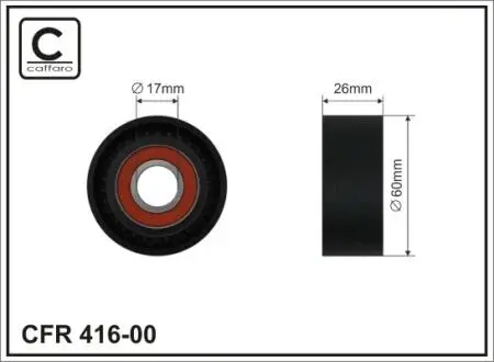 41600 Ролик Citroen Berlingo,C4/Peugeot 206/307/ Partner 1.6 00- CAFFARO подбор по vin на Brocar
