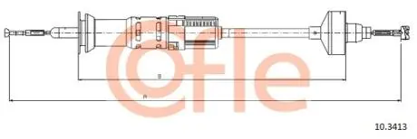 103413 (Автом.)Трос сцепления VW Golf 1,8 /2,0 (AAM /ABS /2B) 91- COFLE подбор по vin на Brocar