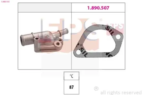 1880155 Термостат Fiat Palio 1,4-1,6 [без 16V], Punto 90 1,6 -97 EPS підбір по vin на Brocar