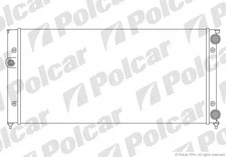 953808B4 Основной радиатор Vw Golf III, Vento 1.6-2.0 11.91-09.02 POLCAR подбор по vin на Brocar