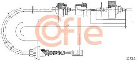 11726 Трос зчеплення Fiat Ducato 1.9 TDS gear ML 98- 1480/925 COFLE підбір по vin на Brocar
