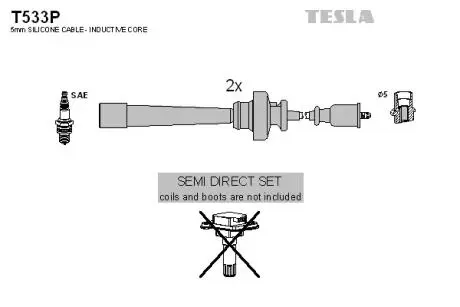T533P Комплект кабелів високовольтних TESLA підбір по vin на Brocar