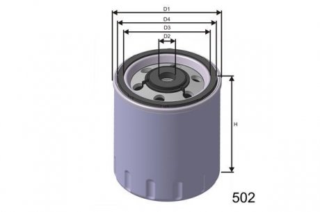 M344 Фильтр топливный (h145mm) Bmw 318/525/530/725/730 Diesel MISFAT подбор по vin на Brocar