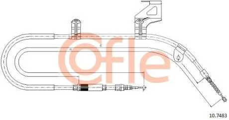 107483 Трос ручного гальма зад. П VW Passat 96- 1890/1577+158 COFLE підбір по vin на Brocar