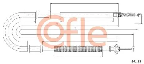 64113 Трос ручного гальма лівий Fiat Doblo 1.2-1.9JTD 03 COFLE підбір по vin на Brocar