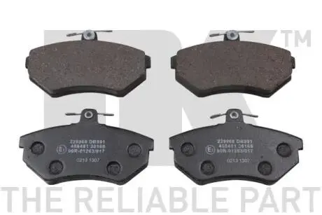 229968 Тормозные колодки передние (16.2mm) Audi 80/100 (диск вентилируемый) NK подбор по vin на Brocar