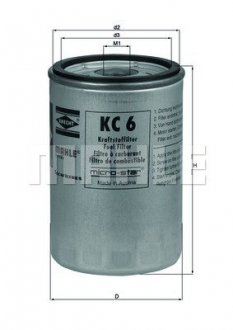 KC6 Фільтр палива MAHLE / KNECHT підбір по vin на Brocar