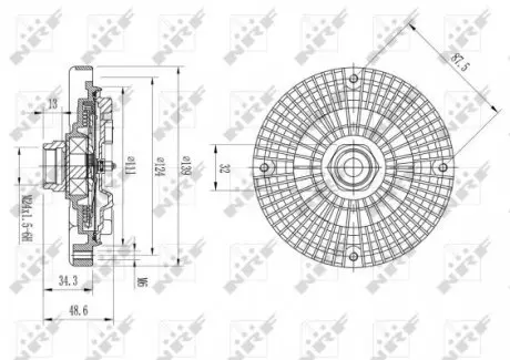 49642 Віскомуфта AUDI 100 06/1994-10/1997 (вир-во NRF) NRF підбір по vin на Brocar
