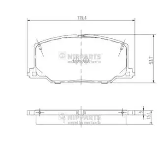 J3602037 Тормозные колодки P Toyota Camry,Carina,Celica 86-93 NIPPARTS підбір по vin на Brocar
