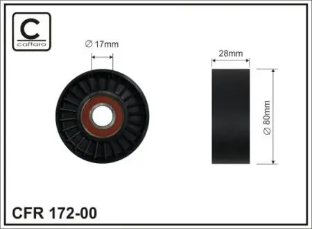 17200 80x17x28 Ролик натягу Bmw E39 535/540 M62 X5 E63 99- CAFFARO підбір по vin на Brocar