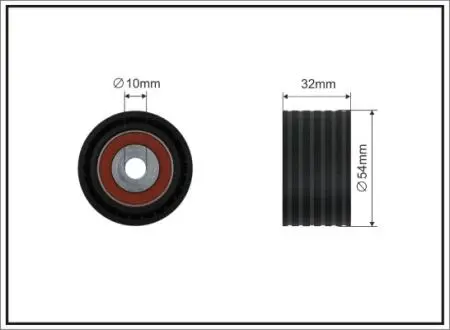 2626 Ролик натягувач ременя ГРМ 54,5xRenault Clio,Kangoo,Megane,Scenic,Laguna 1.4/1.6 CAFFARO підбір по vin на Brocar