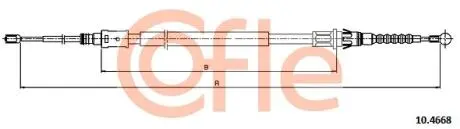 104668 Трос ручного тормоза зад. Л / П 308 (4A_, 4C_) 2007/09- COFLE подбор по vin на Brocar
