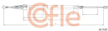 107139 Трос ручного гальма Skoda Fabia, VW Polo, 1,2-1,9, 02- COFLE підбір по vin на Brocar