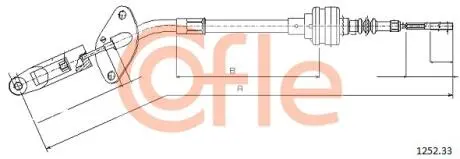 125233 Трос сцепления Fiat Fiorino Benz.-Diesel 94- 660/310 COFLE підбір по vin на Brocar