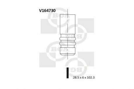 V164730 Впускной Клапан Mercedes C-Class (CL203)/(S211) 02- BGA підбір по vin на Brocar