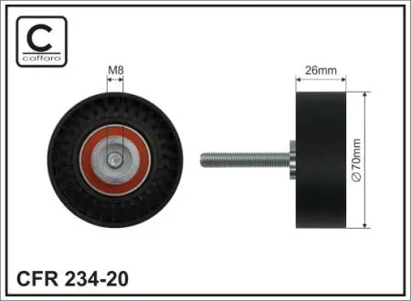 23420 70x8x26 Ролік паска Ford Mondeo 1.8/2.0/2.0TDCI 00- CAFFARO підбір по vin на Brocar