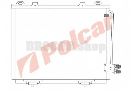 5015K8C1 Радіатор кондиціонера DB E-class (W210, S210) 95-03 POLCAR підбір по vin на Brocar