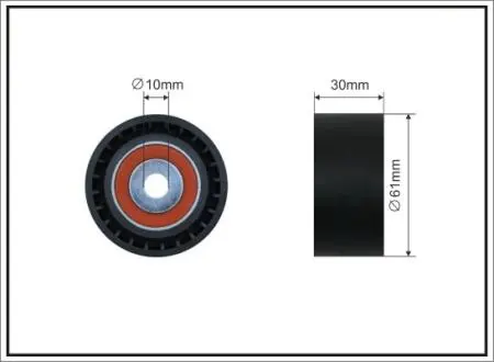 500142 60,5x10x30 Ролик натяжний CITROEN C3 1.4 HDI /SKF/ CAFFARO підбір по vin на Brocar