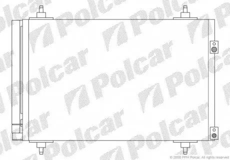5711K8C2S Радиатор кондиционера Citroen Berlingo 1.6 HDI 08- POLCAR подбор по vin на Brocar