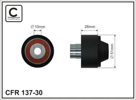 13730 (52x10x26) Ролик PSA/Ford 1.4 HDi/TDCi 1.6HDi 01- CAFFARO подбор по vin на Brocar
