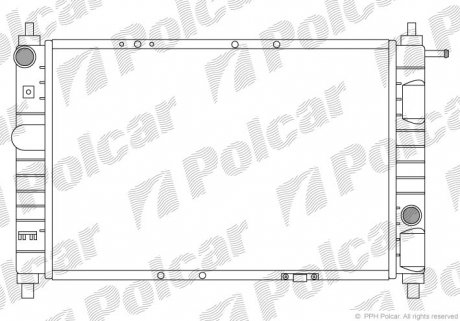 290208A Радиатор охлаждения (MT) Daewoo Matiz 0.8 2001-> POLCAR подбор по vin на Brocar