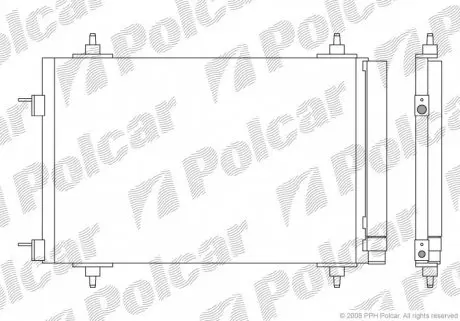5711K8C1S Радіатор кондиціонера POLCAR підбір по vin на Brocar
