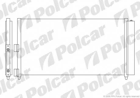 3022K8C5 Радиатор кондиционера Fiat Doblo 1.3-1.9 JTD 01- POLCAR подбор по vin на Brocar