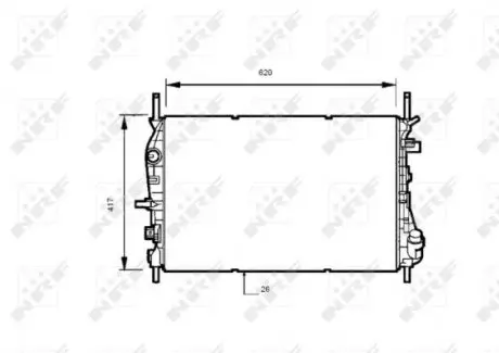53741 Радиатор охлаждения Ford Mondeo 2.0-3.0 i/2.0-2.2 D 00-07 NRF подбор по vin на Brocar