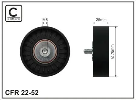 2252 Ролик натяжний пас ГРМ VW T4 2.4/2.5i) CAFFARO підбір по vin на Brocar