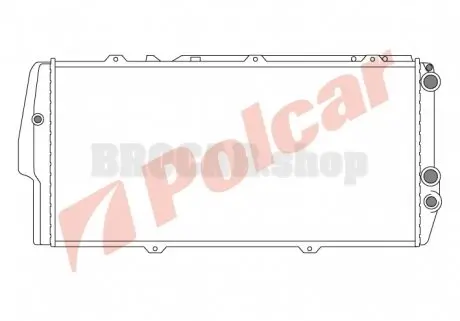 131508A3 Радиатор охлаждения Audi 100/200 1.8-2.2 86-91 POLCAR підбір по vin на Brocar
