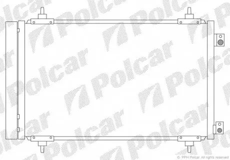 5787K8C4S Радіатор кондиціонера Citroen Jumpy 2.0 HDI 07- POLCAR підбір по vin на Brocar