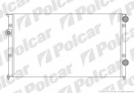954608A7 Радіатор охолодження VW Passat 1.9D 89-97 POLCAR підбір по vin на Brocar