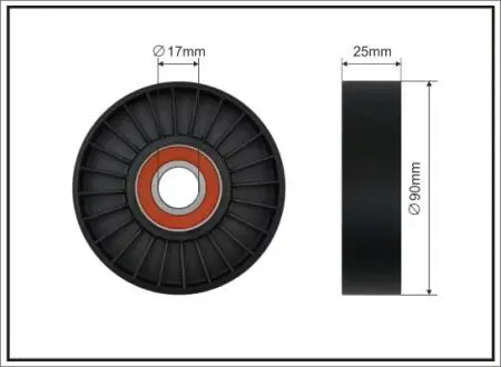 1298 Сам ролик 90X17X25 Peugeot/Citroen/Fiat/Lancia CAFFARO підбір по vin на Brocar