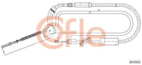 109332 Трос ручних гальм перед. MB W245 1.5-2.0 05-11 COFLE підбір по vin на Brocar
