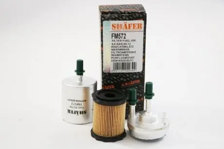 FM572 Фільтр паливний VW/Skoda 1.6/2.0 FSI/TFSI 04- SHAFER підбір по vin на Brocar