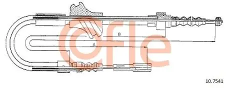 107541 Трос ручных тормозов левый (диск) Audi 80 89-91 COFLE підбір по vin на Brocar