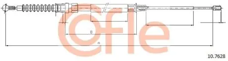 107628 Трос ручного тормоза зад. Л / П VW TOURAN 03-10 COFLE підбір по vin на Brocar