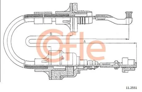 112551 Трос зчеплення Opel Vectra 1.4/1.6/1.7TD 89- COFLE підбір по vin на Brocar