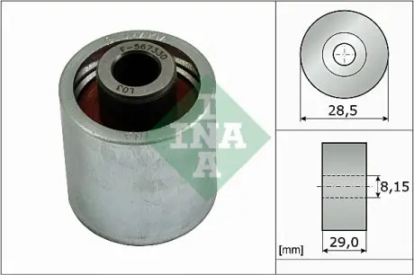532031010 Ролик ГРМ VW Passat 2.0 FSI 05-10 (паразитный) (28.5х29) F-567330 INA підбір по vin на Brocar