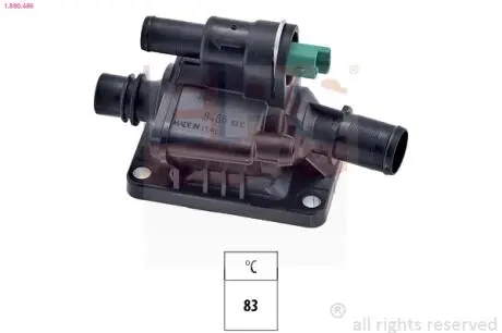 1880486 Термостат з корпусом Citroen C1 1.4 HDI 05- EPS підбір по vin на Brocar