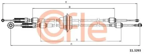 113293 Трос КПП Fiat/Citroen/Peugeot Scudo L-900mm COFLE підбір по vin на Brocar