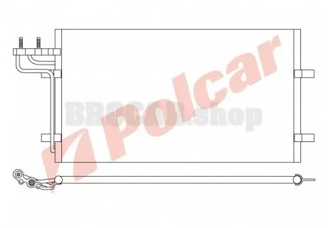3235K8C1 Радіатор кондиціонера Ford Focus C-MAX 03- POLCAR підбір по vin на Brocar