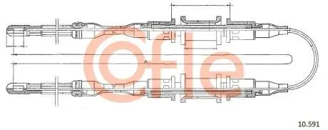10591 Трос ручного тормоза Opel Kadett E 1.6-1.8 COFLE подбор по vin на Brocar