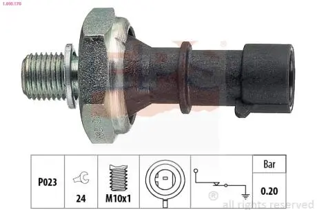 1800170 Датчик тиску масла Opel Astra H/J 1.7Cdti EPS підбір по vin на Brocar