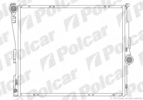 2055081 Радиатор основной BMW X3(E83) 2.0-3.5 04- POLCAR підбір по vin на Brocar